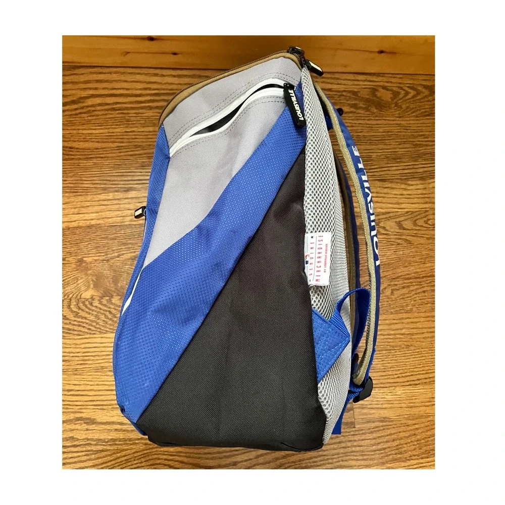 Louisville Slugger Kansas City Royals MLB Baseball Backpack Blue Grey Bag KC